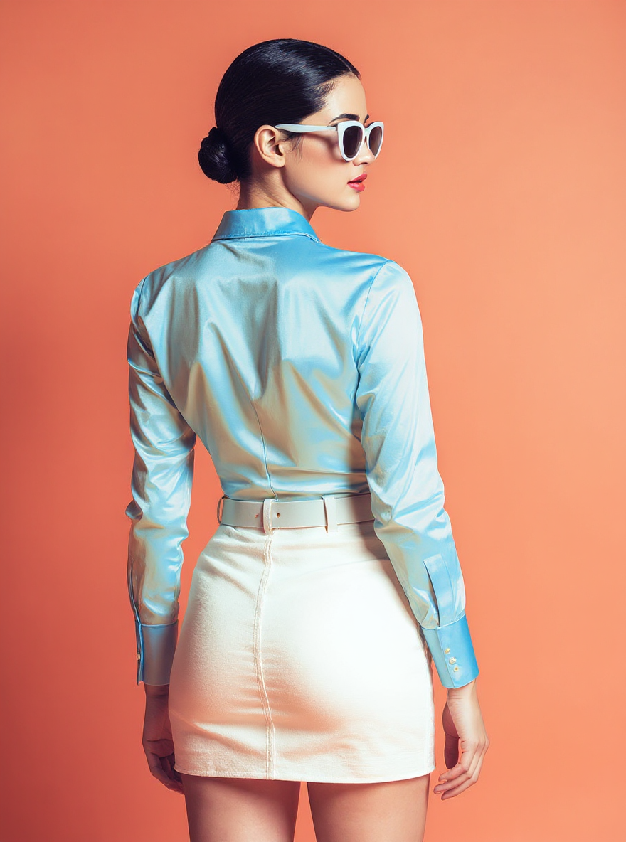 Satin Shirt – Blue Sky Ombre