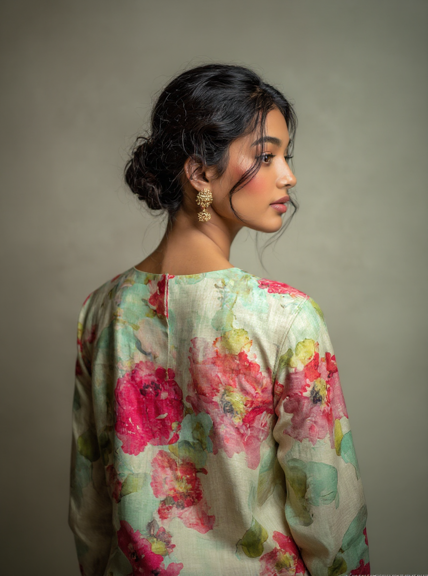 Floral Linen Top – Pastel Bloom